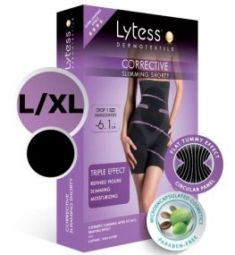 LYTESS CORRECTIVE SHORTY L/XL alakformáló intelligens ruha, fekete