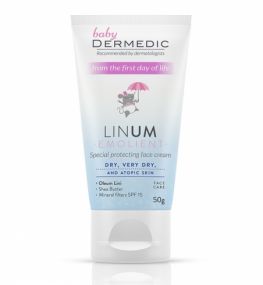 Dermedic Linum Emolient Baby Speciális védő krém arcbőrre 50 g