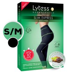 LYTESS SLIM EXPRESS LEGGING S/M Fekete alakformáló mikro-kapszulás intelligens ruha gyorsfogyasztó szérummal 10 nap alatt