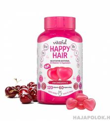 VITAFUL HAPPY HAIR HAJERŐSÍTŐ GUMIVITAMIN, 2 HAVI ADAG, 120 DB