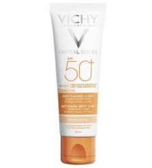 VICHY CAPITAL SOLEIL SZÍNEZETT NAPVÉDŐ KRÉM BARNA FOLTOK ELLEN SPF 50+