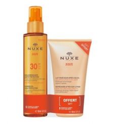 NUXE Sun Napolaj Arcra És Testre SPF30 + Ajándék Napozás Utáni Lotion