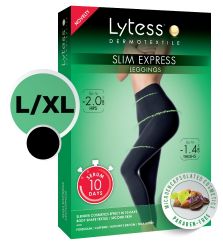 LYTESS SLIM EXPRESS LEGGING L/XL Fekete alakformáló mikro-kapszulás intelligens ruha gyorsfogyasztó szérummal 10 nap alatt